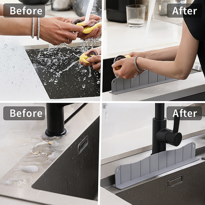 Silicone Sink Splash Guard Mat with Strong Suction Cup