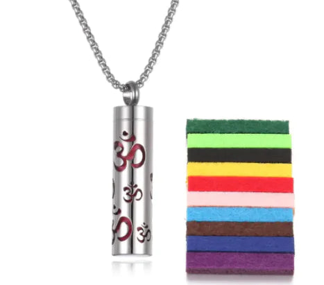 Love Scent Locket Necklace with Stainless Steel Aroma Bottle