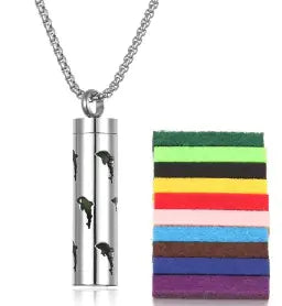 Love Scent Locket Necklace with Stainless Steel Aroma Bottle