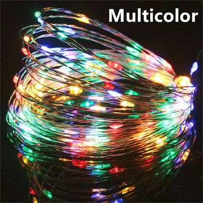 Solar LED Copper Wire String Lights for Room Decor
