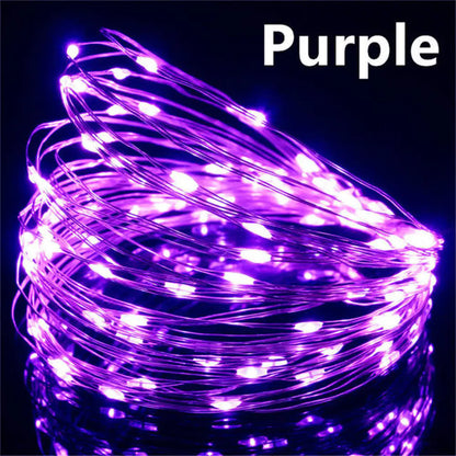 Solar LED Copper Wire String Lights for Room Decor