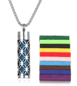 Love Scent Locket Necklace with Stainless Steel Aroma Bottle