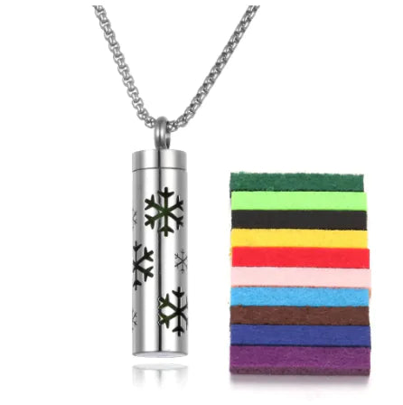 Love Scent Locket Necklace with Stainless Steel Aroma Bottle