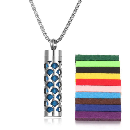 Love Scent Locket Necklace with Stainless Steel Aroma Bottle