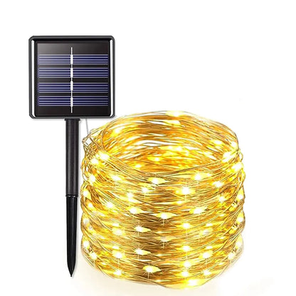 Solar LED Copper Wire String Lights for Room Decor
