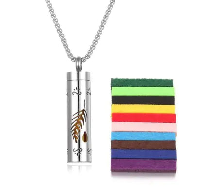 Love Scent Locket Necklace with Stainless Steel Aroma Bottle