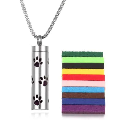 Love Scent Locket Necklace with Stainless Steel Aroma Bottle