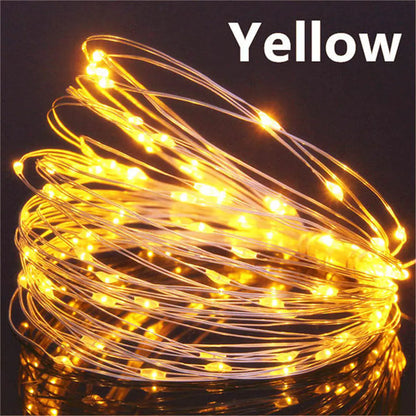 Solar LED Copper Wire String Lights for Room Decor