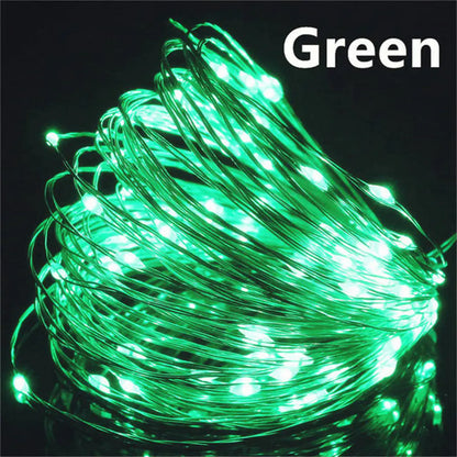 Solar LED Copper Wire String Lights for Room Decor