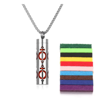 Love Scent Locket Necklace with Stainless Steel Aroma Bottle