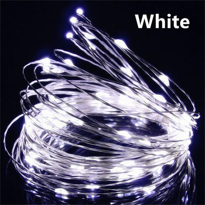 Solar LED Copper Wire String Lights for Room Decor