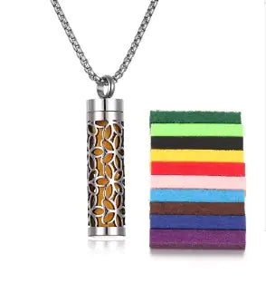 Love Scent Locket Necklace with Stainless Steel Aroma Bottle